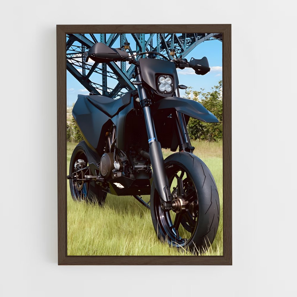 Poster Moto sous le Pont – affiche Husqvarna (vue 5)